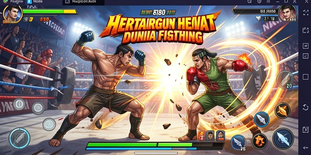 Tampilan pertarungan epik dalam game Fighting 8180.