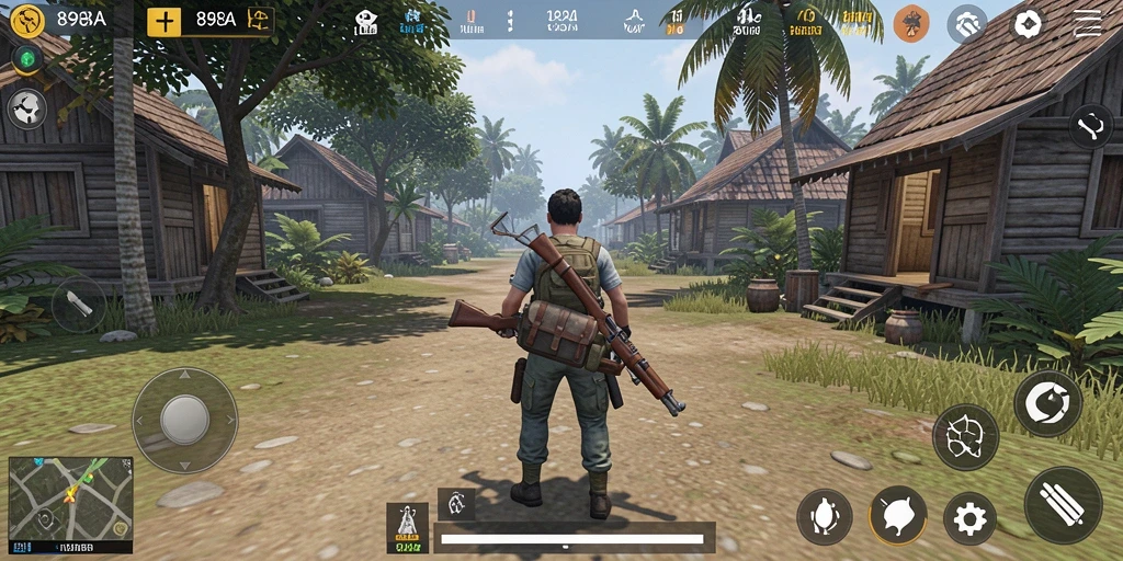 Screenshot gameplay 898A yang menampilkan interaksi karakter yang dinamis.
