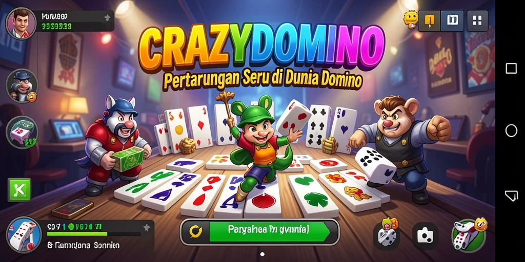 Tangkapan layar dari gameplay seru CRAZYDOMINO dalam aksi pertarungan.