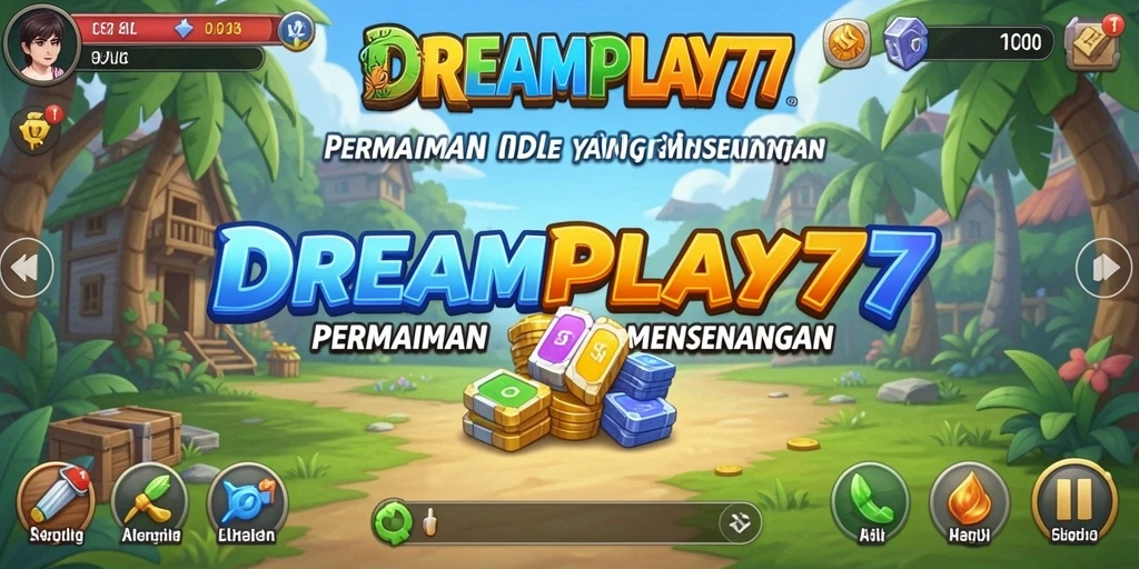 Screenshot menunjukkan gameplay santai dari DREAMPLAY77 dengan elemen Idle yang menarik.