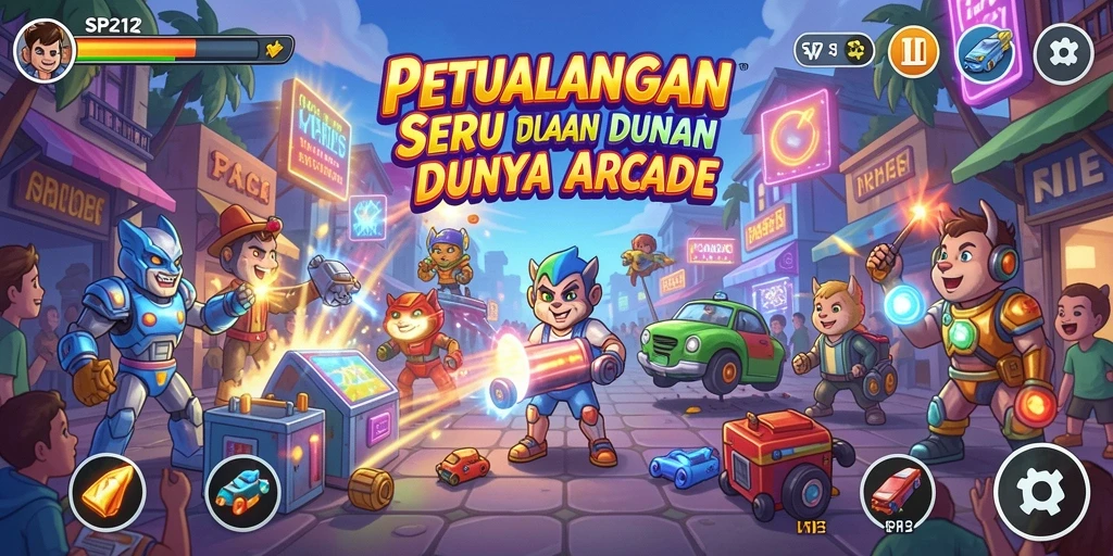 Tangkapan layar SP212 menampilkan aksi gameplay Arcade yang seru dan menantang.