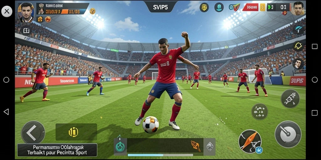 Tampilan gameplay SVIP5 menampilkan aksi mendebarkan dalam olahraga.