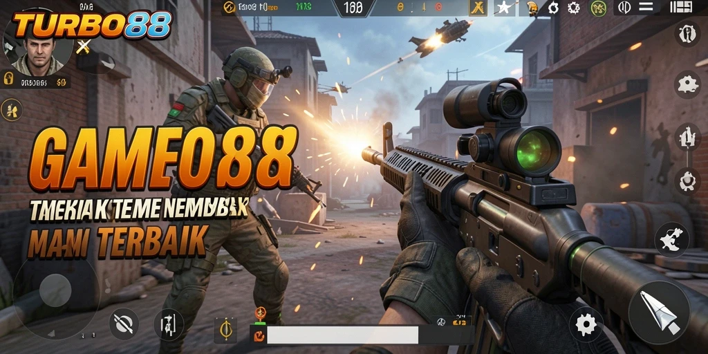 Screenshot gameplay yang menampilkan aksi seru dalam TURBO88.
