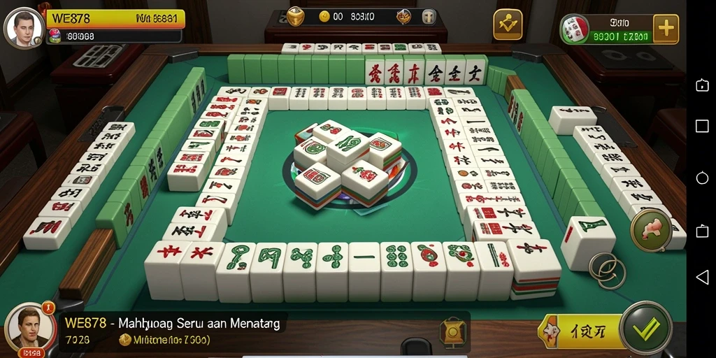 Screenshot gameplay Mahjong WE878 yang penuh aksi dan strategi.