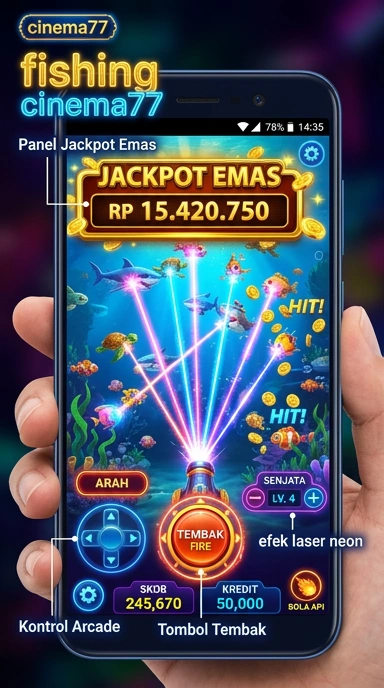 Screenshot aplikasi cinema77 yang menunjukkan katalog aplikasi yang beragam.